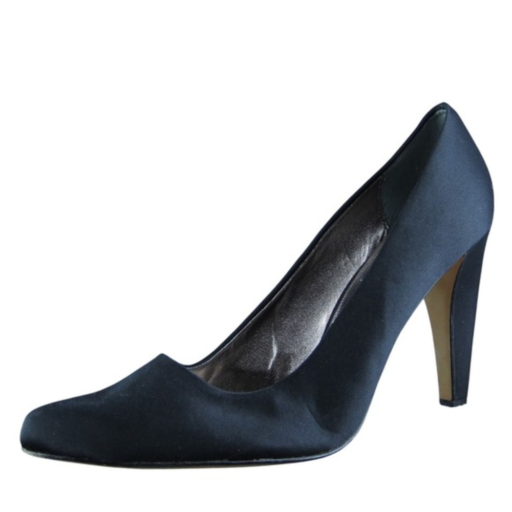 Glint  Women‎ Pump Heel Shoes Black Fabric Size 10 Medium
